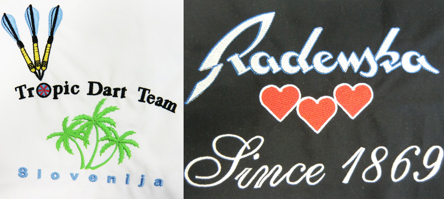 Vezenje majcie tekstila kape torbe našitki